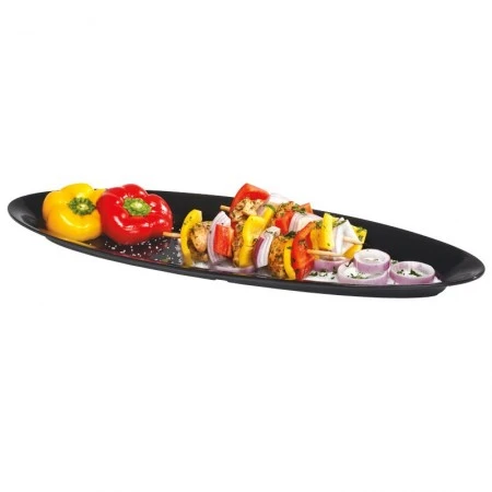 GET Enterprises OP-2280-BK Milano Black Oval Platter 22-1/2" X 8" - 1/2 Doz 1 GET Enterprises OP-2280-BK Milano Black Oval Platter 22-1/2" X 8" - 1/2 Doz