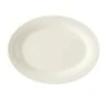 GET Enterprises OP-320-IV Diamond Ivory Oval Platter 11-1/4" X 8-1/2" - 1 Doz