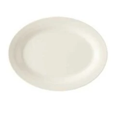 GET Enterprises OP-320-IV Diamond Ivory Oval Platter 11-1/4" X 8-1/2" - 1 Doz