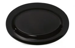 GET Enterprises OP-618-BK Milano Black Oval Platter 18" X 13-1/2" - 1 Doz