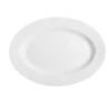 GET Enterprises OP-618-W Diamond White Oval Platter 18" X 13-1/2" - 1 Doz