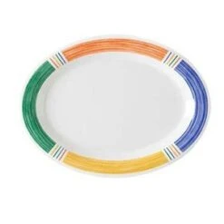 GET Enterprises OP-950-BA Diamond Barcelona Melamine Oval Platter 9-3/4" X 7-1/4" - 2 Doz