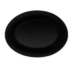 GET Enterprises OP-950-BK Black Elegance Oval Platter 9-3/4" X 7-1/4" - 2 Doz