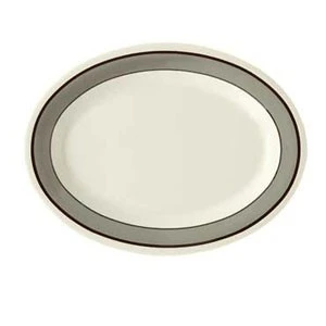 GET Enterprises OP-950-CA Diamond Cambridge Melamine Oval Platter 9-3/4" X 7-1/4" - 2 Doz 1 GET Enterprises OP-950-CA Diamond Cambridge Melamine Oval Platter 9-3/4" X 7-1/4" - 2 Doz