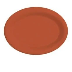 GET Enterprises OP-950-RO Diamond Mardi Gras Rio Orange Oval Platter 9-3/4" X 7-1/4" - 2 Doz