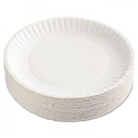 Gold Label Coated White Paper Plates, 9", 1000/Carton 1 Gold Label Coated White Paper Plates, 9", 1000/Carton