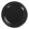 Chinet Black Heavyweight Plastic Plates, 6", 1000/Carton