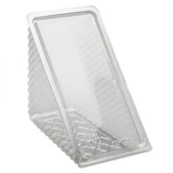 Hinged Lid Sandwich Wedges, Plastic, Clear, 6 1/2 X 3 X 3 1/4, 255/Carton