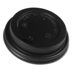 Black Hot Cup Lids, Fits 8 Oz. Cups, 1000/Carton