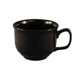 CAC China TG-318-BLK Tango Black Jumbo Cup 18 Oz., 4 5/8" - 2 Doz