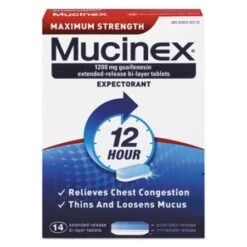 Maximum Strength Expectorant, 28 Tablets/Box, 24 Boxes/Carton