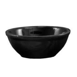 CAC China LV-15-BLK Las Vegas Nappie Black 12.5 Oz., 5 5/8" - 3 Doz