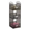 Safco Onyx Black Steel Mesh 3 Compartment Condiment Organizer