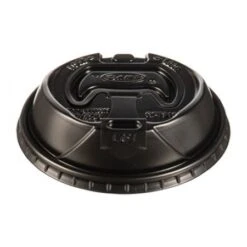 Dart Optima Black Reclosable Lids For 10-24 Oz. Paper Hot Cups - 1000 Pcs