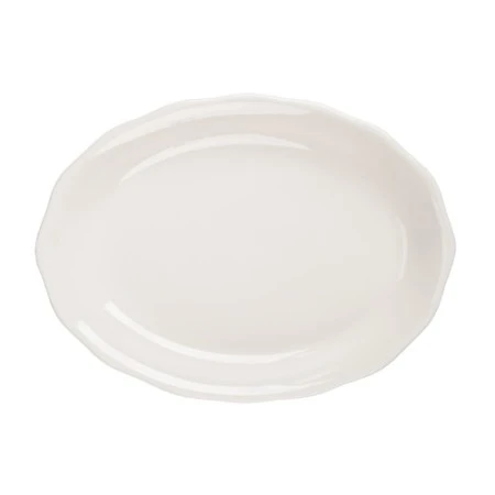 CAC China SC-13 Seville Scallop Edge Oval Platter 11 5/8" - 1 Doz 1 CAC China SC-13 Seville Scallop Edge Oval Platter 11 5/8" - 1 Doz