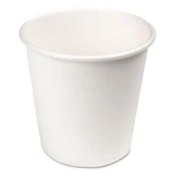 White Paper Hot Cups, 4 Oz., 1000/Carton