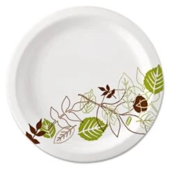 Pathways Soak Proof Shield Heavyweight Paper Plates, WiseSize, 10 1/8", 500/Ctn