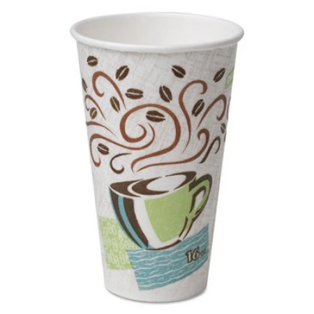 Dixie PerfecTouch Paper Hot Cups, 16 Oz., Coffee Dreams Design, 50/Pack, 20 Packs/Carton 1 Dixie PerfecTouch Paper Hot Cups, 16 Oz., Coffee Dreams Design, 50/Pack, 20 Packs/Carton