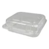 Plastic Clear Hinged Containers, 8 X 8, 50 Oz., Clear, 250/Carton