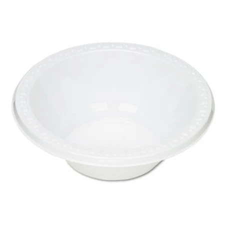 Plastic Dinnerware, Bowls, 12oz, White, 125/Pack 1 Plastic Dinnerware, Bowls, 12oz, White, 125/Pack