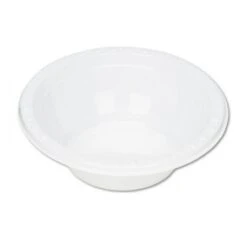 Plastic Dinnerware, Bowls, 5oz, White, 125/Pack