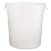 Rubbermaid Round Storage Containers, Clear, 22 Qt,6/Carton