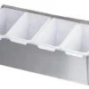 Royal ROY CDS 4 Stainless Steel 4 Compartment Condiment Dispenser With Plastic Inserts