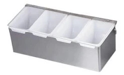 Royal ROY CDS 4 Stainless Steel 4 Compartment Condiment Dispenser With Plastic Inserts