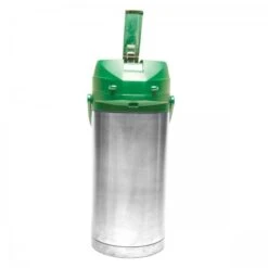 Service Ideas CTAL37GRN Stainless Steel Lined Airpot With Lever, Green Top 3.7 Liter