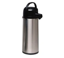 Service Ideas ECA25S Eco-Air Stainless Satin Glass Lined Vacuum Pump Lid Airpot, 2.5 Liter