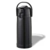 Service Ideas ECALS22PBLK Eco-Air Stainless Steel Lined Black Lever Lid Airpot 2.4 Liter