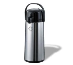 Service Ideas ECAS22S Eco-Air Stainless Steel Lined Satin Pump Lid Airpot 2.4 Liter