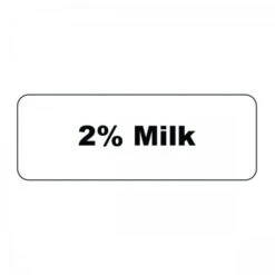Service Ideas MT12 Rectangular Magnetic Flavor Tag, 2% Milk