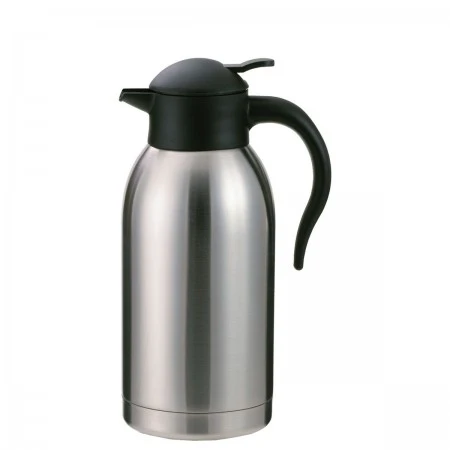 Service Ideas SJ20SS SteelVac Stainless Slim Carafe With Push Button Lid, 2 Liter 1 Service Ideas SJ20SS SteelVac Stainless Slim Carafe With Push Button Lid, 2 Liter