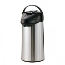 Service Ideas SSAL375 SteelVac Premium Stainless-Lined Airpot With Lever Lid, 3.7 Liter