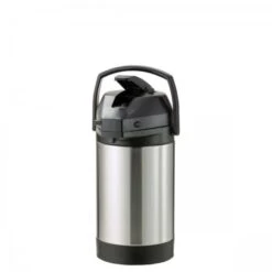 Service Ideas SVAP30L Brushed Stainless Lever Lid Economy Airpot 3 Liter