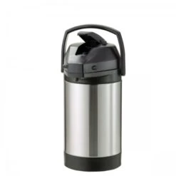 Service Ideas SVAP38CPL Brushed Stainless Lever Lid Economy Airpot 3.8 Liter