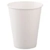 Dart Single-Sided Poly Paper Hot Cups, 8 Oz. White - 1000 Pcs