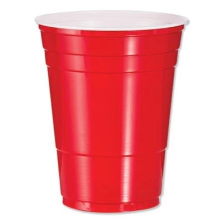Dart Plastic Party Cold Cups, 16 Oz. Red - 1000 Pcs 1 Dart Plastic Party Cold Cups, 16 Oz. Red - 1000 Pcs