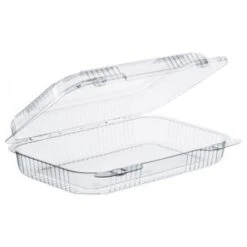Dart StayLock Clear Hinged Lid Containers, 9.4" X 6.8" X 2.1"- 250 Pcs