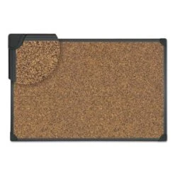 Universal Tech Cork Board, 24 X 18, Cork, Black Frame