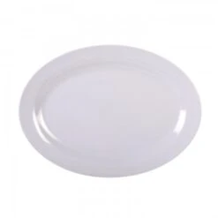 Thunder Group 2016TW Imperial White Melamine Oval Platter 16" X 11-5/8"