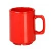Thunder Group CR9010PR Pure Red Melamine Mug 8 Oz. - 1 Doz