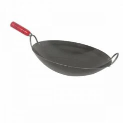 Thunder Group IRWC006 Iron Wok With Wood Handle 14"