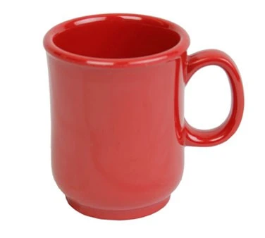 Thunder Group N-901PR Nustone Bulbous Mug With Handle, Pure Red 8 Oz. - 1 Dozen 1 Thunder Group N-901PR Nustone Bulbous Mug With Handle, Pure Red 8 Oz. - 1 Dozen
