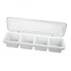 Thunder Group PLBC004P 4 Compartment Bar Caddy With Cover 18" X 5" X 3