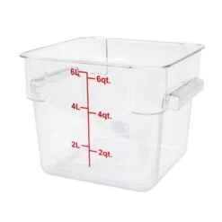 Thunder Group PLSFT006PC Clear Square Storage Container 6 Qt.