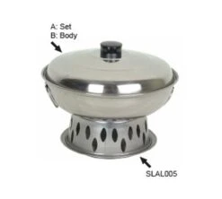 Thunder Group SLAL03B Alcohol Wok Body/Cover 10"