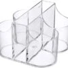 TigerChef 5 Compartment Clear Cutlery Utensil Napkin Caddy Organizer