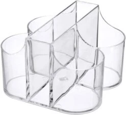 TigerChef 5 Compartment Clear Cutlery Utensil Napkin Caddy Organizer
